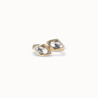 Open ring with two crystals