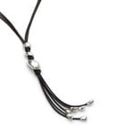 Long leather necklace with a spiral