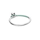 Turquoise leather bracelet with butterfly ornament