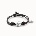Leather bracelet with a heart