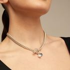 Collana placcata argento Sterling con chiusura ad anello