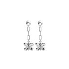 Drop earrings with a butterfly-shaped ornament