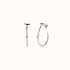 Hoop earrings with white topaz