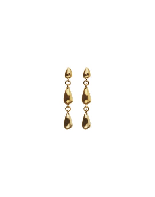 Linked Teardrop Drop Earrings