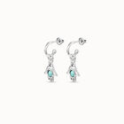 Hoop earrings with turquoise murano glass