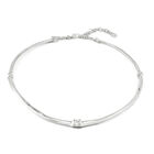 Choker necklace with white cubic zirconia