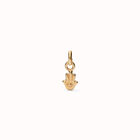 Colgante  ba&ntilde;ado en oro 18k con forma de mano de f&aacute;tima