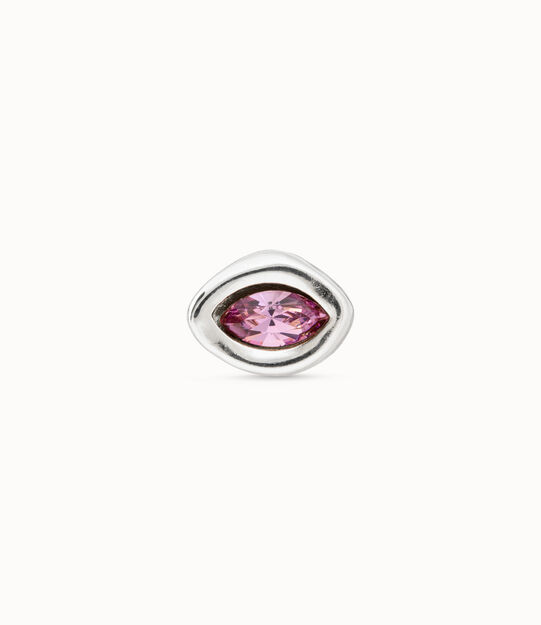 Sterling silver-plated piercing with blue crystal