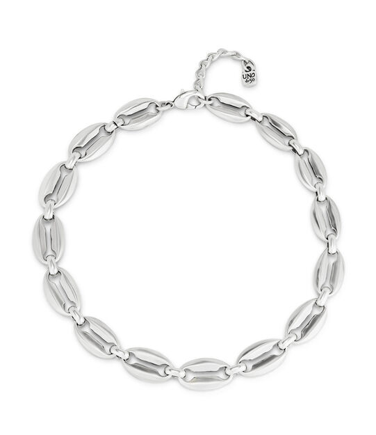 Sterling silver-plated necklace with medium sized links