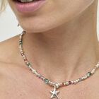 Necklace with crystals and small starfish