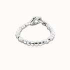 Beads bracelet with interlocking carabiner