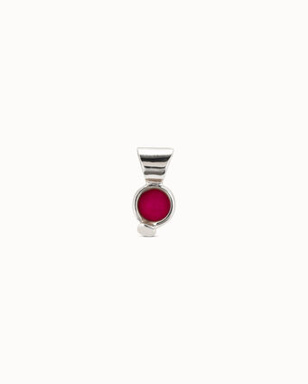 Charm placcato argento Sterling con pietra Agata