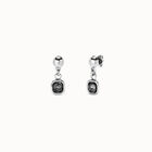 Drop earrings with black crystal