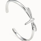 Dragonfly shaped cuff bracelet with topaz