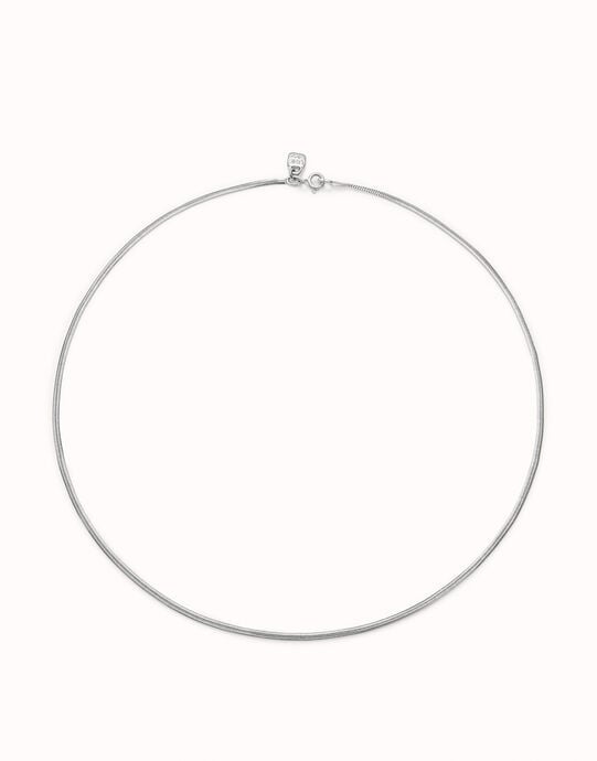 Flat chain charm necklace