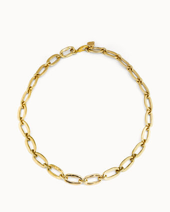 18K gold-plated links necklace