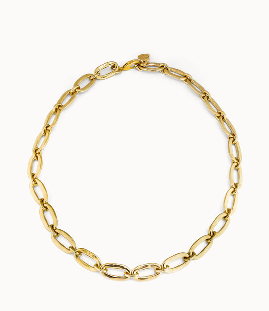 18K gold-plated links necklace