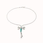 Long pendant necklace with a dragonfly
