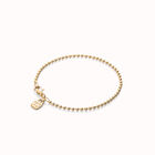 Beaded chain charm bracelet