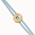 Double blue leather birthstone bracelet with eye
