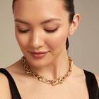 Multi strand chain necklace with topaz