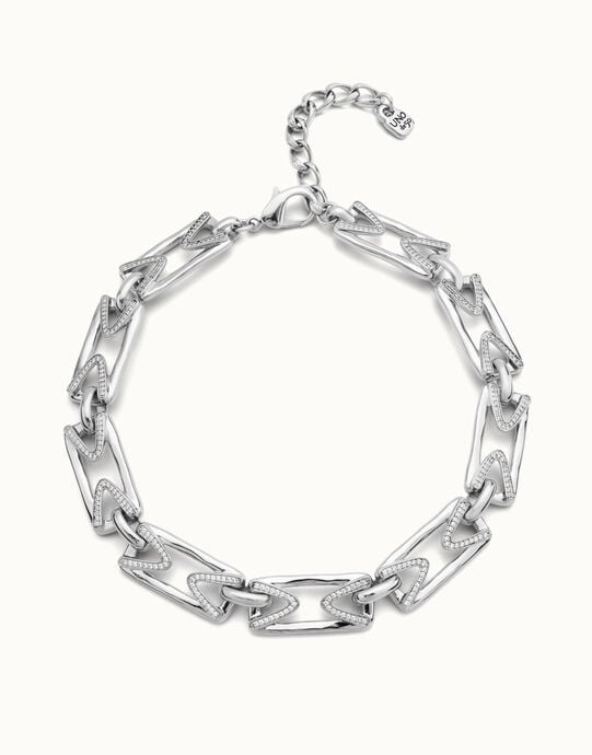 Multi strand chain necklace with topaz