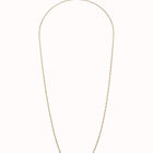 Cha&icirc;ne longue &agrave; maillons plaqu&eacute;e or 18 carats.