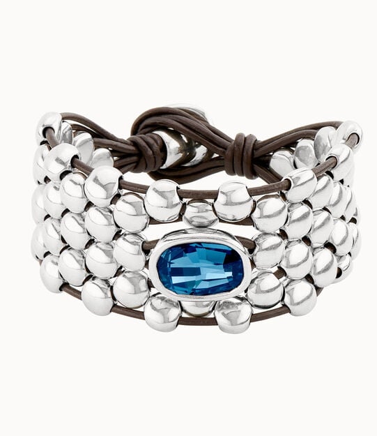 Pulsera bañada en plata de ley