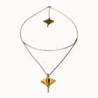 Multi strand chain necklace with manta ray