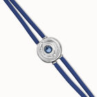 Double blue leather birthstone bracelet with eye