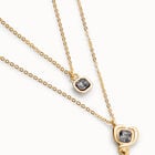 Multi-layer pendant link chain necklace with heart charm