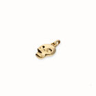 Charm calavera grande ba&ntilde;ado en oro para mujer