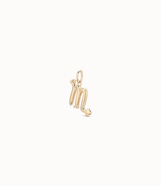 Scorpio shaped charm, Golden, large