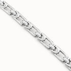 Pulsera ba&ntilde;ada en plata de ley con eslabones rectangulares medianos