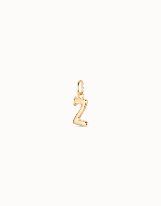 Medium Z initial charm, Golden, large
