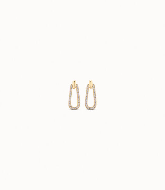 Drop earrings with topaz