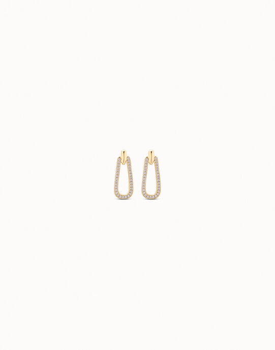 Drop earrings with topaz