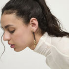 Long leather earrings with drops