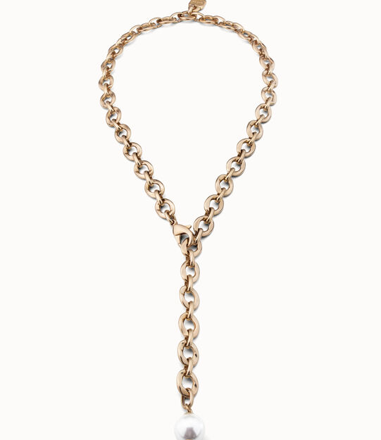 18K gold-plated necklace with oval links