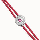 Double pink leather birthstone bracelet with eye
