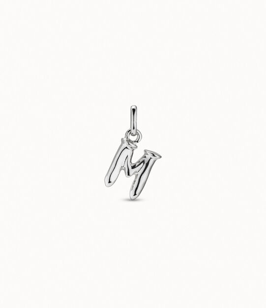Charme plaqué argent avec lettre M