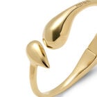 Bangle bracelet with rounded shapes
