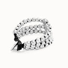 Three strand beaded leather bracelet