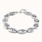 Short oval link chain necklace with crystal