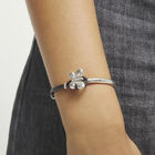 Brown leather bracelet with butterfly ornament