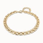 Short square link chain necklace