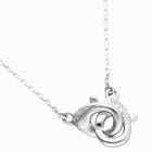 Necklace with intertwined carabiner detail