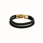 Lederarmband mit goldenem Verschluss