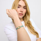 Double turquoise leather birthstone bracelet with eye