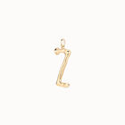 Colgante ba&ntilde;ado en oro de 18k de letra Z grande